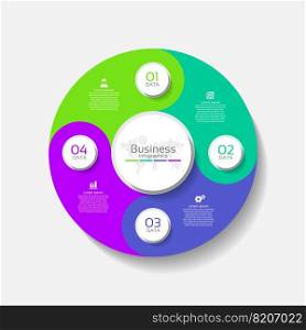 Presentation business infographic circle design template