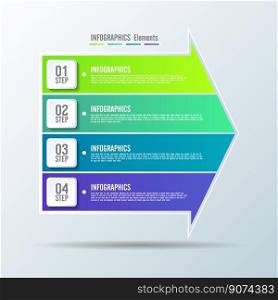 Presentation business infographic design template with 4 step