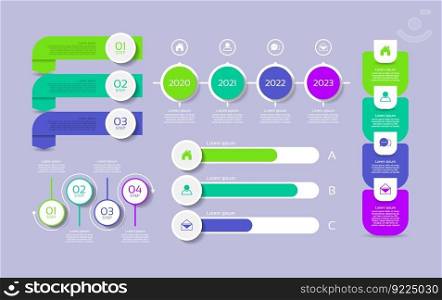 Presentation business infographic elements collection