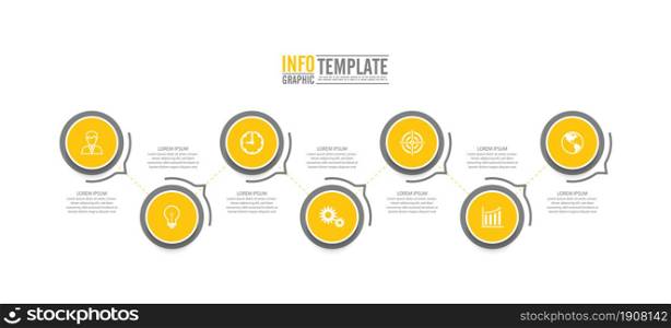 Presentation business infographic template circle with 7 step