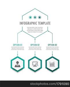 Presentation business infographic template with 3 step