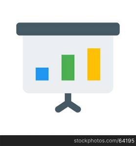 presentation chart, Icon on isolated background