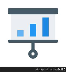 presentation graph, Icon on isolated background