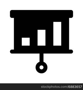 presentation graph, icon on isolated background,