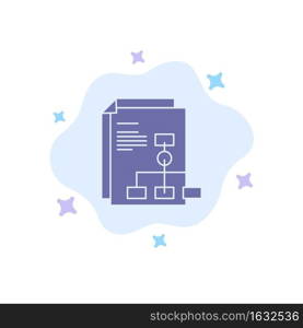 Presentation, Graph, Invoice, Report Blue Icon on Abstract Cloud Background