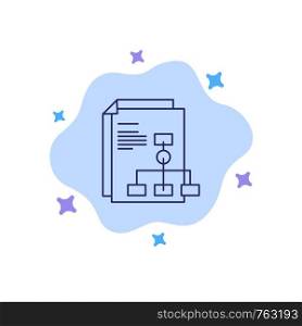 Presentation, Graph, Invoice, Report Blue Icon on Abstract Cloud Background