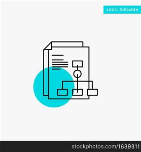 Presentation, Graph, Invoice, Report turquoise highlight circle point Vector icon