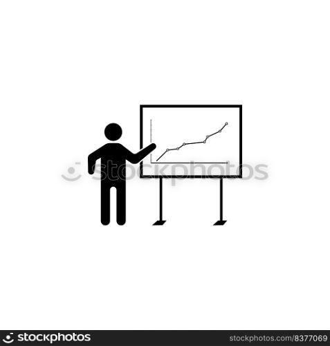 Presentation Icon. Business Activity Illustration, simple vector design