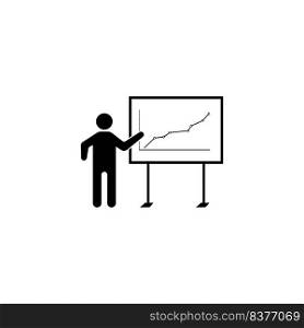 Presentation Icon. Business Activity Illustration, simple vector design