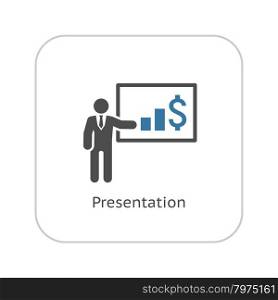 Presentation Icon. Business Concept. Flat Design. Isolated Icon.. Presentation Icon. Business Concept. Flat Design.