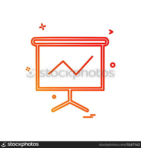 Presentation icon design vector