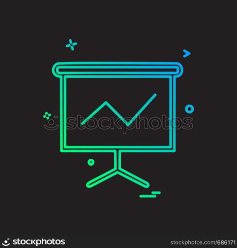 Presentation icon design vector
