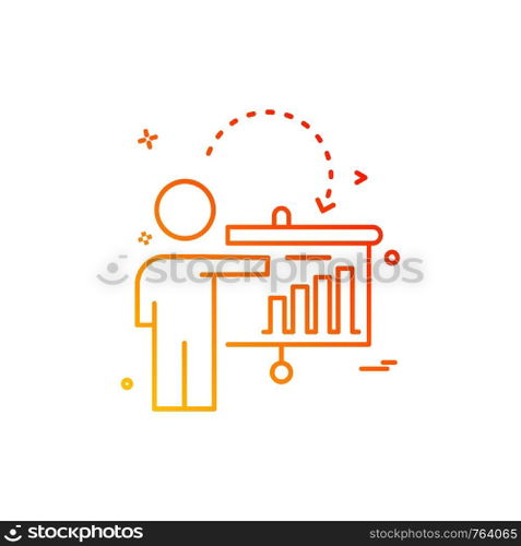 Presentation icon design vector 