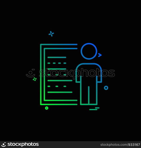 Presentation icon design vector
