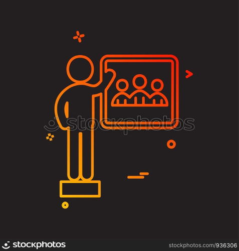 Presentation icon design vector