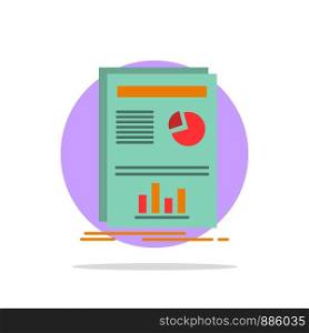 Presentation, Layout, Graph, Success Abstract Circle Background Flat color Icon