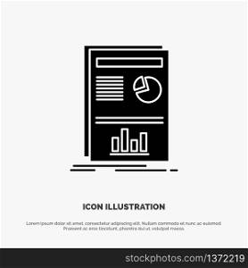 Presentation, Layout, Graph, Success solid Glyph Icon vector