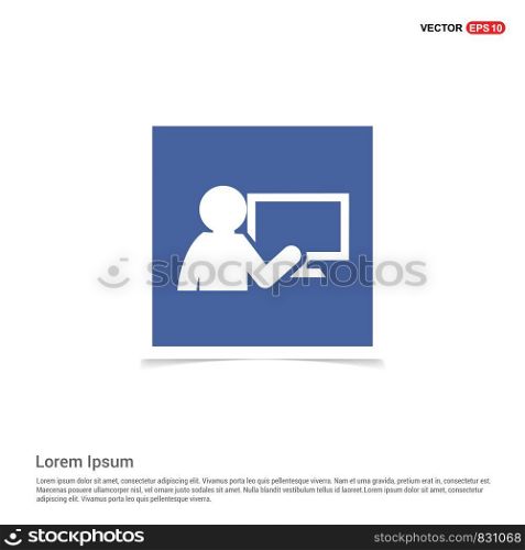 Presentation on business growth icon - Blue photo Frame