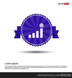 Presentation on business growth icon - Purple Ribbon banner