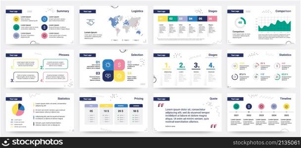Presentation pages. Creative infographic slide, corporate advertising business layout. Vector modern presentation design mockup creative design business layout. Presentation pages. Creative infographic slide, corporate advertising business layout. Vector modern presentation design mockup