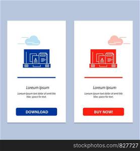 Presentation, Paper, Bag, Briefcase Blue and Red Download and Buy Now web Widget Card Template