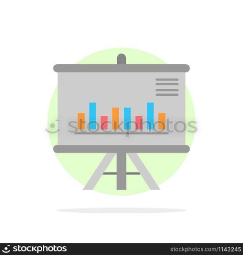 Presentation, Project, Graph, Business, Abstract Circle Background Flat color Icon