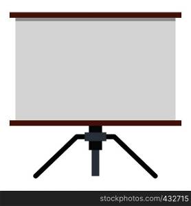 Presentation screen icon flat isolated on white background vector illustration. Presentation screen icon isolated