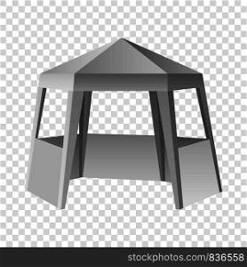 Presentation tent mockup. Realistic illustration of presentation tent vector mockup for on transparent background. Presentation tent mockup, realistic style