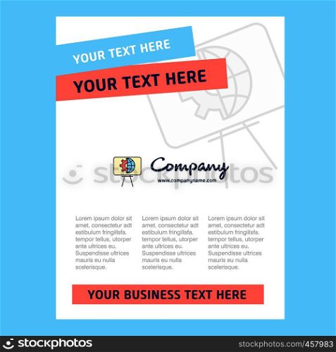 Presentation Title Page Design for Company profile ,annual report, presentations, leaflet, Brochure Vector Background