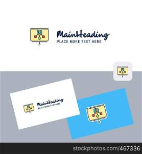 Presentation vector logotype with business card template. Elegant corporate identity. - Vector