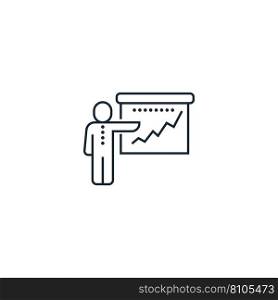 Presenter creative icon from business people Vector Image