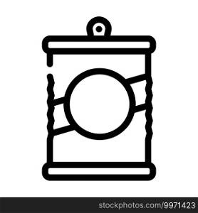 preserve container line icon vector. preserve container sign. isolated contour symbol black illustration. preserve container line icon vector illustration flat