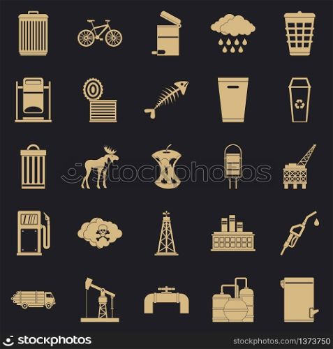 Preserve icons set. Simple set of 25 preserve vector icons for web for any design. Preserve icons set, simple style
