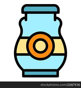 Preserves products icon. Outline preserves products vector icon color flat isolated. Preserves products icon color outline vector
