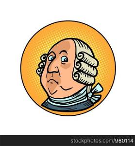 President Benjamin Franklin, historical figure, portrait. comic cartoon pop art retro vector illustration drawing. President Benjamin Franklin, historical figure, portrait