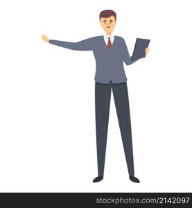 President speaker icon cartoon vector. Business person. Social adult. President speaker icon cartoon vector. Business person