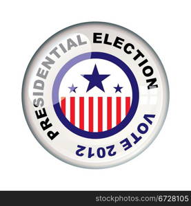 Presidential 2012 election in america badge icon