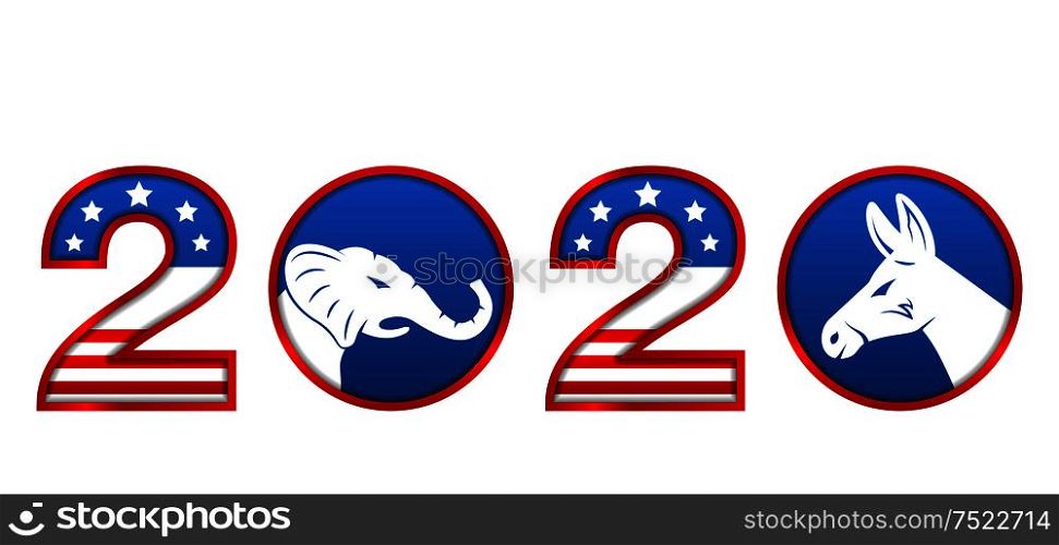 Presidential Election 0f USA 2020. Vote, Voting. American Advertise - Illustration Vector. Presidential Election 0f USA 2020. Vote, Voting. American Advertise