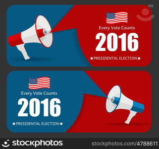 Presidential Election 2016 in USA Background. Can Be Used as Banner or Poster. Vector Illustration EPS10. Presidential Election 2016 in USA Background. Can Be Used as Ban