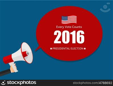 Presidential Election 2016 in USA Background. Can Be Used as Banner or Poster. Vector Illustration EPS10. Presidential Election 2016 in USA Background. Can Be Used as Ban