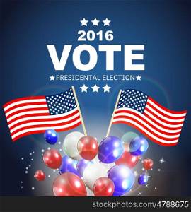 Presidential Election Vote 2016 in USA Background. Can Be Used as Banner or Poster. Vector Illustration EPS10. Presidential Election Vote 2016 in USA Background. Can Be Used a