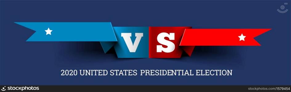 Presidential elections in the United States. Donald Trump vs. Joe Biden. Vector illustration