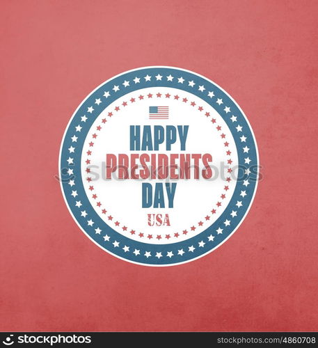 Presidents Day Card With Grunge Radiant Background