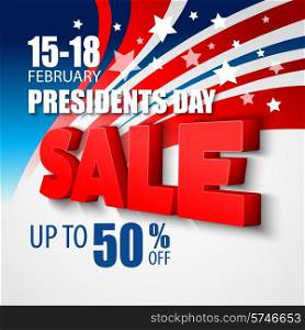 Presidents Day Vector Background. USA Patriotic illustration. Presidents Day Vector Background