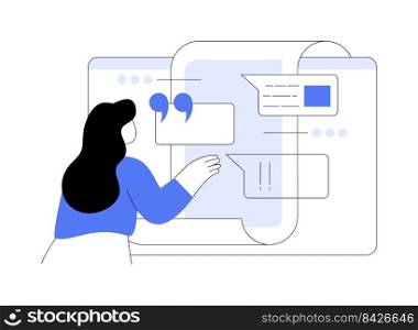Press abstract concept vector illustration. Press about us, articles and publications, company mentions, website menu bar element, UI, corporate news, landing page, interface abstract metaphor.. Press abstract concept vector illustration.