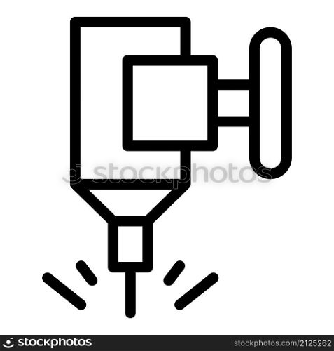 Press cnc machine icon outline vector. Work tool. Industry laser. Press cnc machine icon outline vector. Work tool