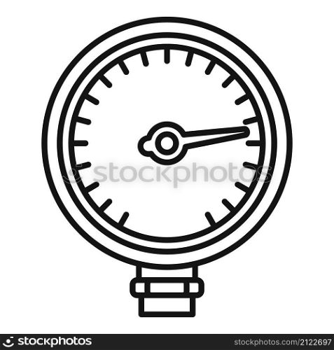 Pressure manometer icon outline vector. Gas meter. Air gauge. Pressure manometer icon outline vector. Gas meter