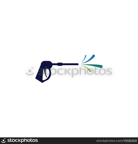 Pressure washing logo template. Cleaning vector design.