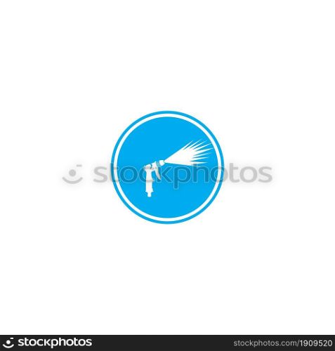 Pressure washing logo template. Cleaning vector design.