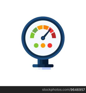 Pressure water meter icon simple Royalty Free Vector Image